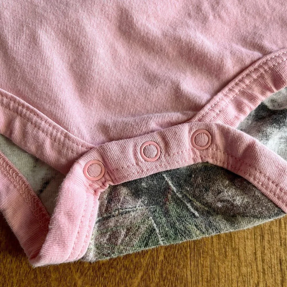 Carhartt fawn and doe camo onesie 12m